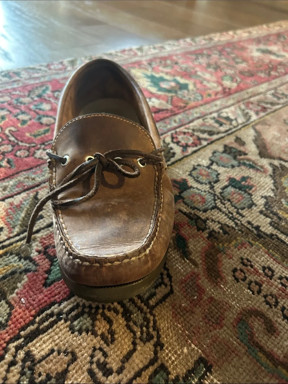 L.L. Bean Men's Brown Leather Boat Shoes